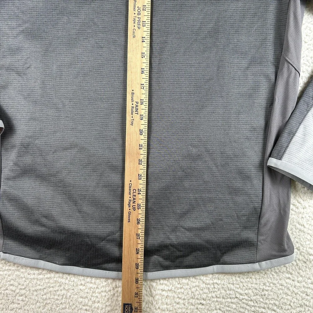 Under Armour Hoodie Mens Large Gray ColdGear Fitted Zip Pocket Fleece Pullover